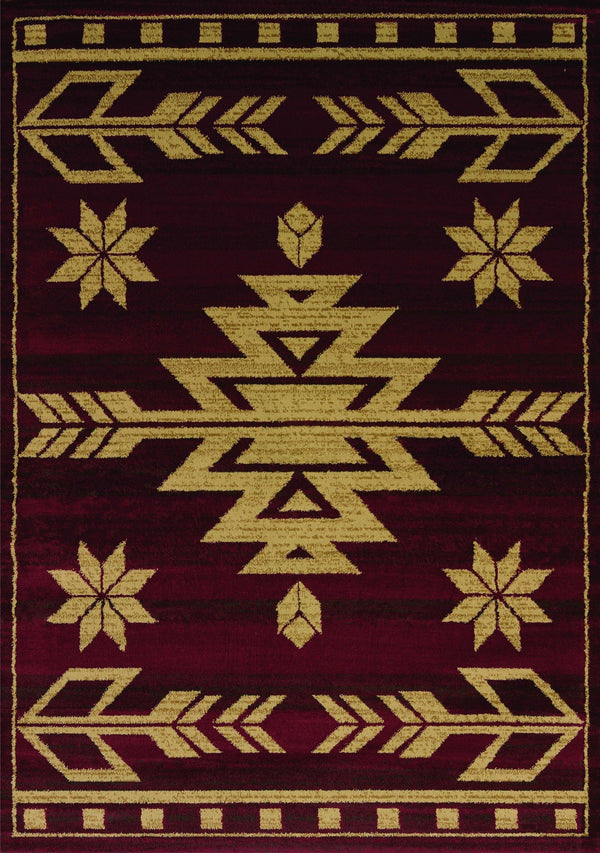 Red Rug - 22" x 26" x 0.4" Red Polypropylene Accent Rug