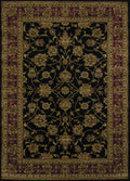 Discount Rugs - 22" x 86" x 0.4" Black Polypropylene Runner Rug