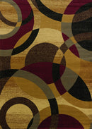 Discount Rugs - 22" x 86" x 0.4" Gold Polypropylene Runner Rug