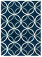 Designer Rug - 63" x 86" x 1.2" Denim Blue Microfiber Area Rug