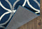 Designer Rug - 63" x 86" x 1.2" Denim Blue Microfiber Area Rug