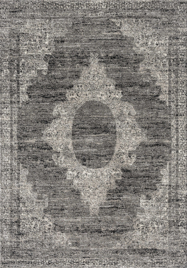 Kitchen Rugs - 22" x 36" x 0.5" Grey Polypropylene Accent Rug