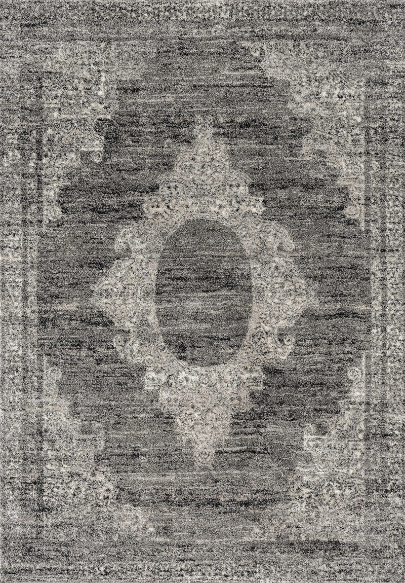 Discount Rugs - 22" x 86" x 0.5" Grey Polypropylene Runner Rug