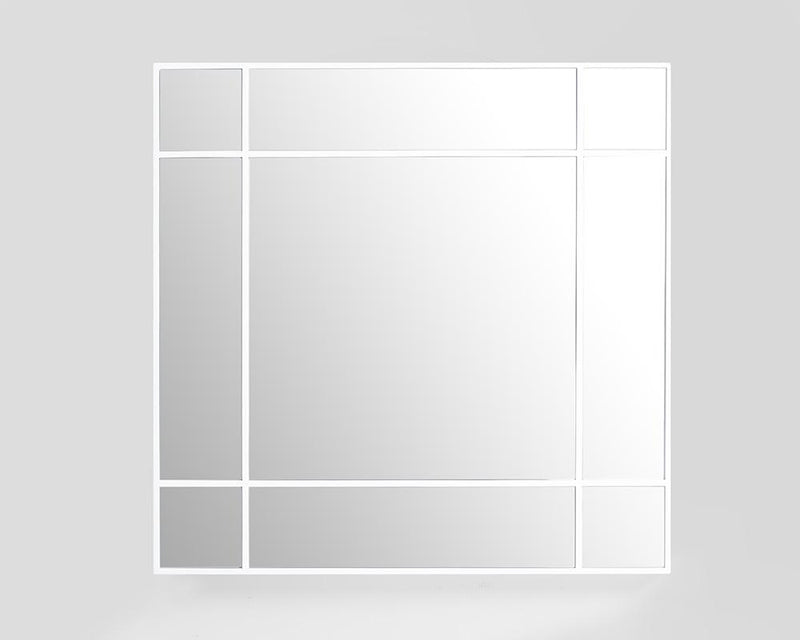Smart Mirror - 40" X Gloss White Glass Square Mirror