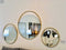 Black Mirror - 32" X 1.5" X Black Polished Gold Glass Medium Round Mirror