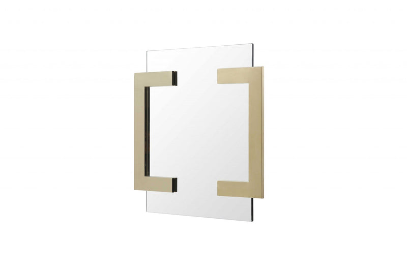 Smart Mirror - 35" X 35" X 2" Polished Gold Stainless Steel Mirror