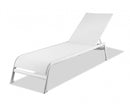 Rustic Furniture - 23" X 81" X 13" White Aluminum Chaise