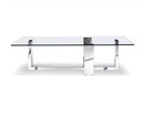 Smart Coffee Table - 59" X 28" X 16" Clear Glass Coffee Table