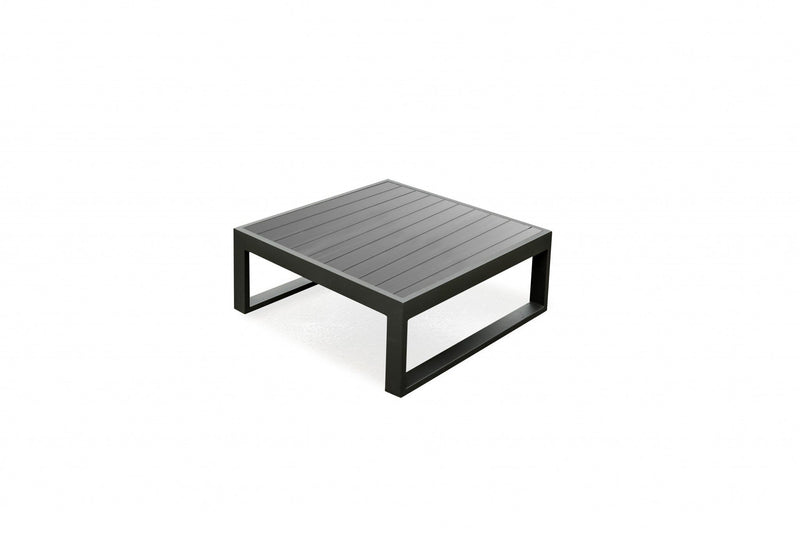 Smart Coffee Table - 29.5" X 29.5" X 12" Gray Aluminum Coffee Table