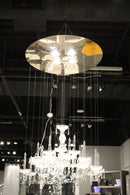 Lamps For Sale - 26" X 26" X 43" Clear Crystal Glass Pemdant Lamp