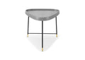 Sofa Side Table - 27.5" X 23.5" X 21" Black Metal Side Table