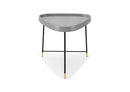 Sofa Side Table - 27.5" X 23.5" X 21" Black Metal Side Table