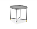 Sofa Side Table - 22" X 22" X 23" Black Metal Side Table