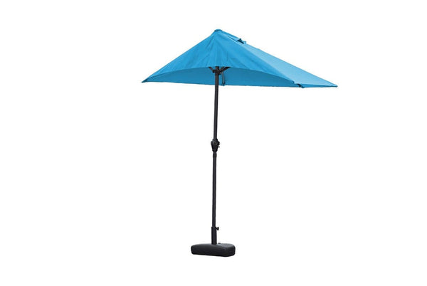 Home Wall Decor - 110" X 10" Blue iron Side Wall Umbrella