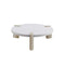 Smart Coffee Table - 40" X 40" X 13" Walnut Veneer Stainless Steel Coffee Table