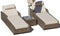 Furniture - 78" X 29" X 35" Brown 3-Piece Outdoor Arm Chaise Lounge Set with  Cushions