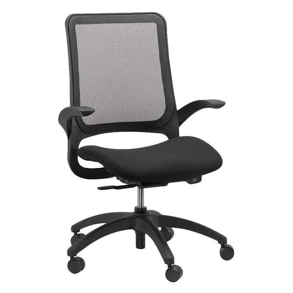Executive Office Chair - 24.4" x 22.4" x 38" Black Mesh / Fabric Office Chair