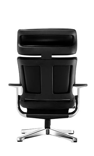 Leather Chair - 32.5" x 32.3" x 40.75" Black Leather Chair