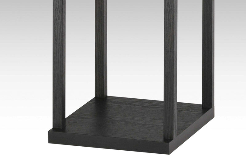 Unique Lamps - 11.5" X 11.5" X 72" Black Wood Tall Shelf Floor Lamp