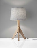 Contemporary Table Lamps - 12.5" X 12.5" X 24.5" Natural Wood Table Lamp