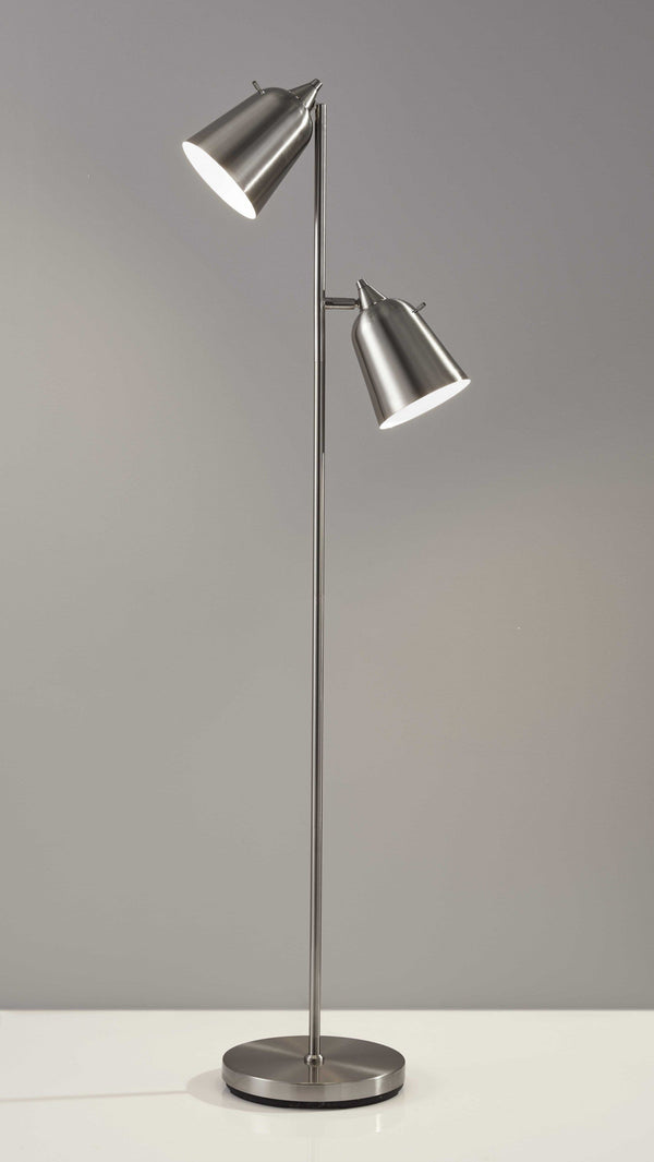 Unique Lamps - 16" X 15" X 57.5" Black Metal Floor Lamp