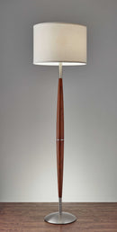 Unique Lamps - 16" X 10" X 61" Walnut Wood Floor Lamp