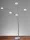 Unique Lamps - 13.5" X 56" X 86" Brushed steel Metal Arc Lamp