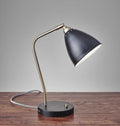 Cute Lamps - 6.25" X 11-12.75" X 16-21" Black Metal Desk Lamp