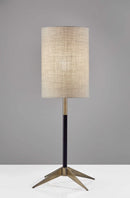 Contemporary Table Lamps - 9.25" X 9.25" X 26.75" Brass Metal Table Lamp