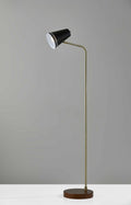 Cute Lamps - 10" X 18"  X 55"  Black Metal Floor Lamp