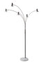 Cute Lamps - 37"  X 35"  X 76" Brushed steel Metal/Marble LED Arc Lamp