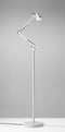 Kitchen Lamps - 10" X 10"-31.5" X 47"-64.5" White Metal LED Floor Lamp