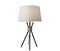 Contemporary Table Lamps - 14.5" X 10.75" X 25.5" Black Metal Table Lamp