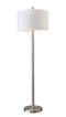 Kitchen Lamps - 18.5" X 18.5" X 61" Brushed Steel Metal Floor Lamp