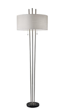Kitchen Lamps - 22" X 22" X 71" Brushed Steel Metal Floor Lamp