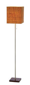 Kitchen Lamps - 11" X 11" X 56" Walnut Wood/Metal Floor Lamp