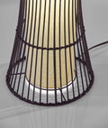 Black Lantern - 11" X 11" X 56.5" Black Shade Floor Lantern