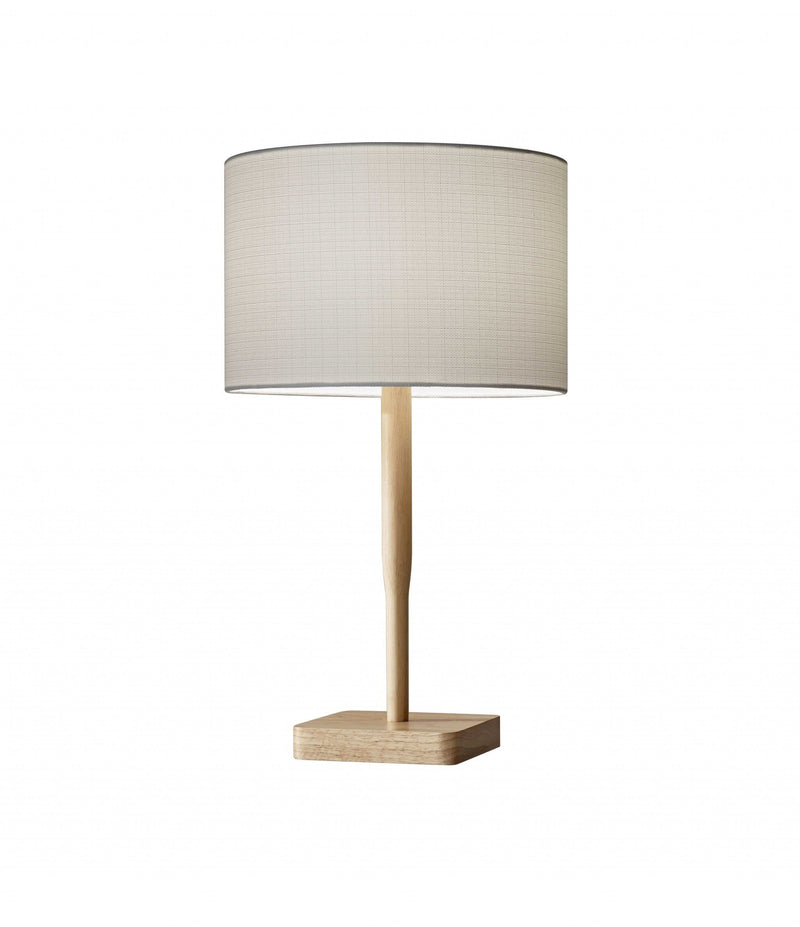 Cool Table Lamps - 8" X 8" X 21" Natural Wood Table Lamp