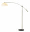 Kitchen Lamps - 15" X 75" X 64" - 90" Brushed steel Metal Arc Lamp