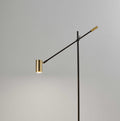 Room Lamp - 6.5" X 22.5-30.5" X 58" - 63" Black Metal LED Floor Lamp