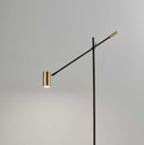 Room Lamp - 6.5" X 22.5-30.5" X 58" - 63" Black Metal LED Floor Lamp