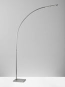 Room Lamp - 52" X 9.75" X 91" Brushed steel Metal LED Arc Lamp