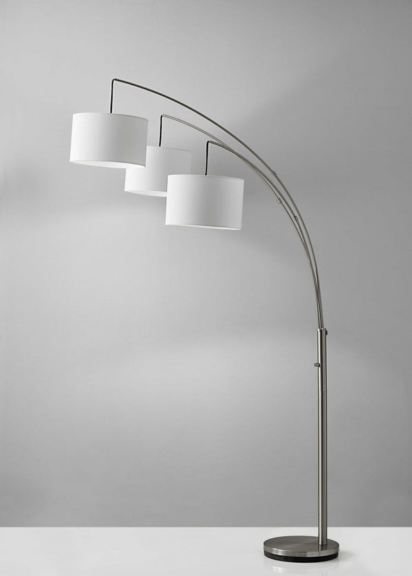 Room Lamp - 44" X 43" X 74" Brushed steel Metal Arc Lamp