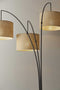 Room Lamp - 44" X 43" X 74" Bronze Metal Arc Lamp