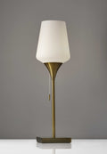 Cool Table Lamps - 7" X 7" X 24.5" Brass Glass/Metal Table Lamp