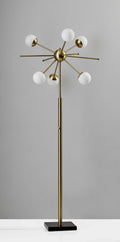 Room Lamp - 27" X 27" X 63.5" Brass Metal LED Floor Lamp