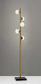 Room Lamp - 10" X 10" X 65" Brass Metal LED Tree Lamp