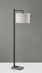 Smart Lamp - 14" X 18.5" X 60.75" Black Metal Floor Lamp