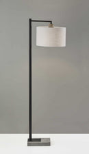 Smart Lamp - 14" X 18.5" X 60.75" Black Metal Floor Lamp