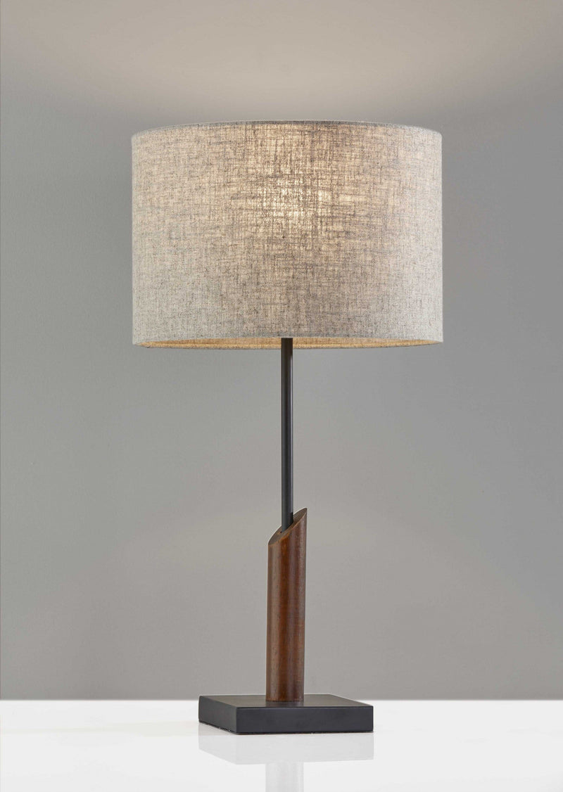 Cool Table Lamps - 12" X 12" X 22.5" Black Wood/Metal Table Lamp